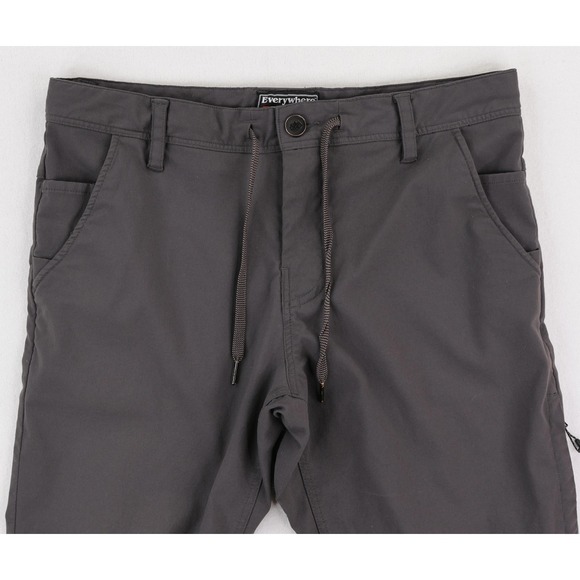686 Everywhere Pants Mens 32x32 Gray Slim Fit Travel Technical Stretch Chino - Picture 3 of 14